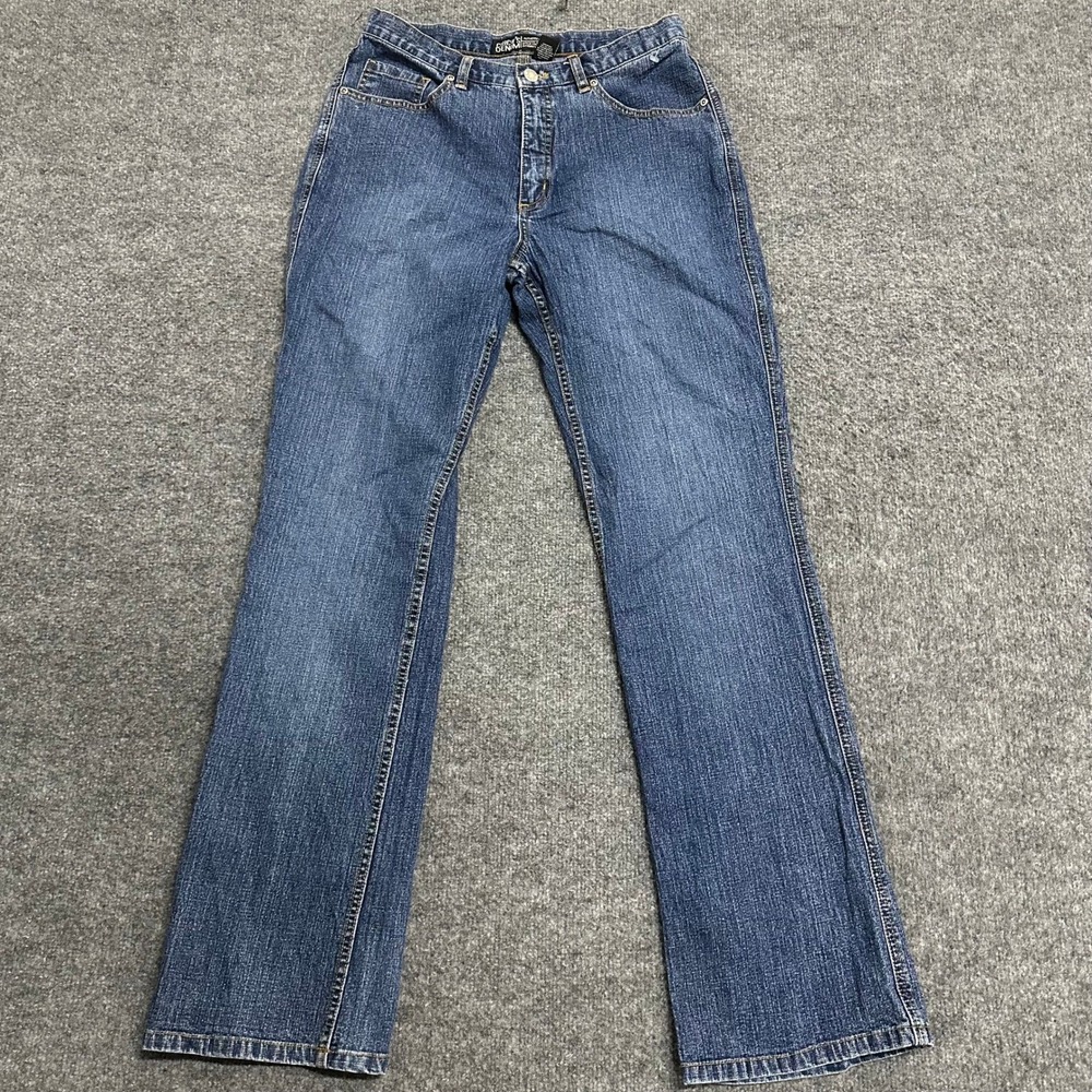 Chico's Jeans Womens Size 1 Tall Blue Denim Straight Leg Medium Wash Stretch